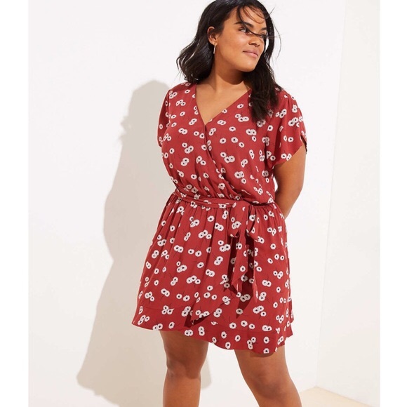 LOFT Dresses & Skirts - LOFT floral wrap skort romper